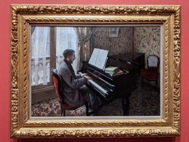 『ピアノを弾く若い男』by ギュスターヴ・カイユボット